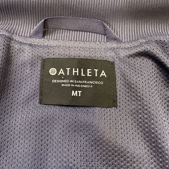 Athleta Jacket Women Medium Tall Lightweight Zip Up Brooklyn Bomber Leopard UPF - Picture 6 of 9